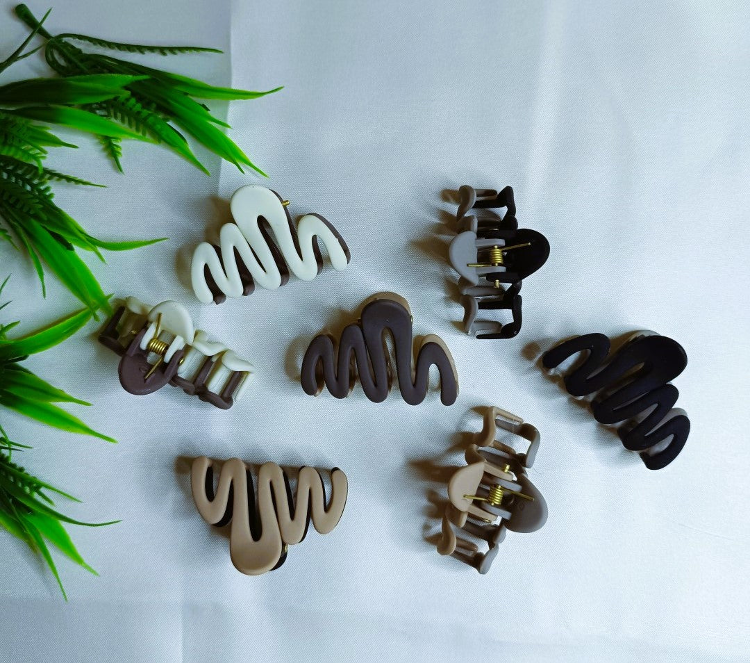 New trendy korean double shaded hair claw clips SS-16
