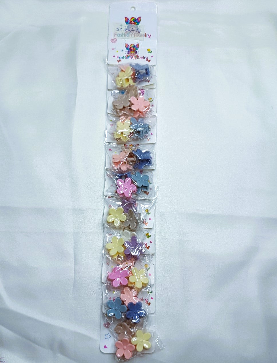 Classic women 3 flowers small hair claw clips SS-20