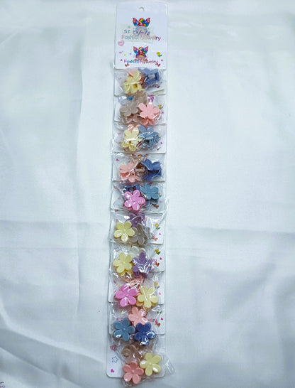 Classic women 3 flowers small hair claw clips SS-20