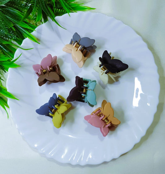 Double shaded butterfly mat finished hair claw clips SS-03
