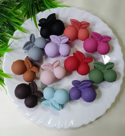 Cute cherry mat finished hair claw clips SS-04