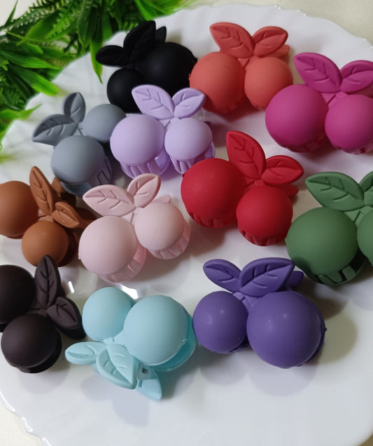 Cute cherry mat finished hair claw clips SS-04