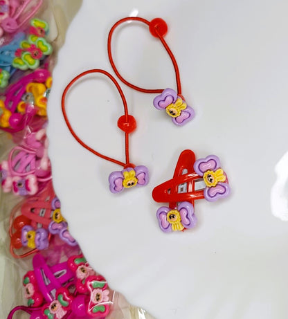 Kids tic tac pin with Rubber bands pack (2-tic tac pins, 2-rubber bands) SS-42