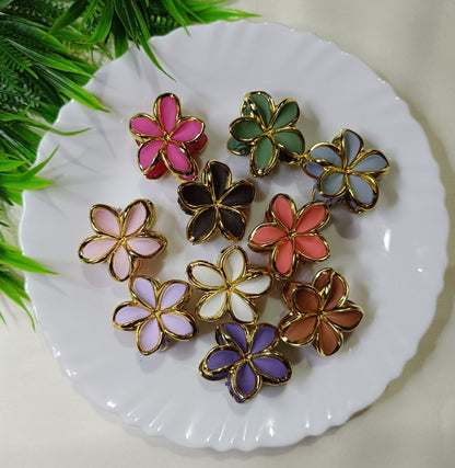 Korean style pastel shades flower hair claw clips SS-05