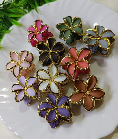 Korean style pastel shades flower hair claw clips SS-05