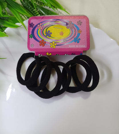 Pack of 6 black rubber bands SS-67