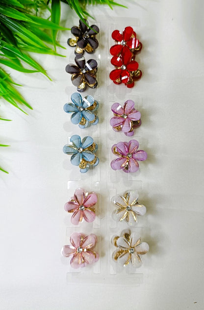 Elegant Flower Metal Mini Hair Claw Clips SS-72