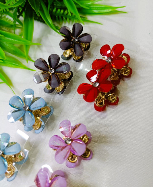 Elegant Flower Metal Mini Hair Claw Clips SS-72