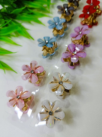 Elegant Flower Metal Mini Hair Claw Clips SS-72
