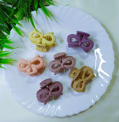 New matte medium bow hair claw clips SS-75