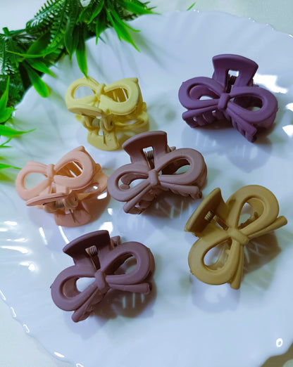 New matte medium bow hair claw clips SS-75