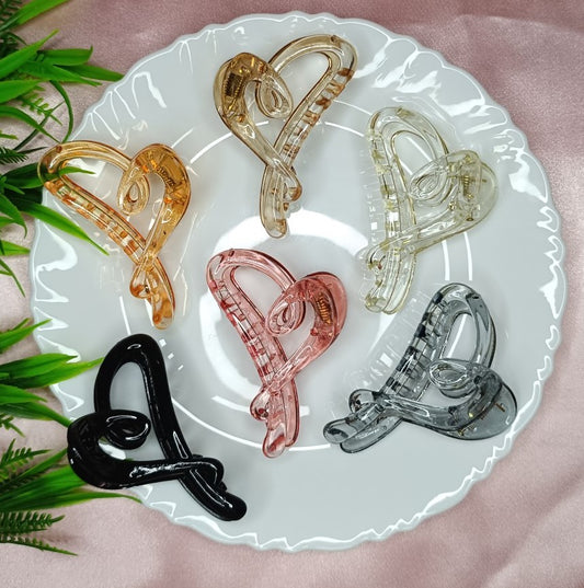 Elegant Heart-Shaped Hair Claw Clip SS-78