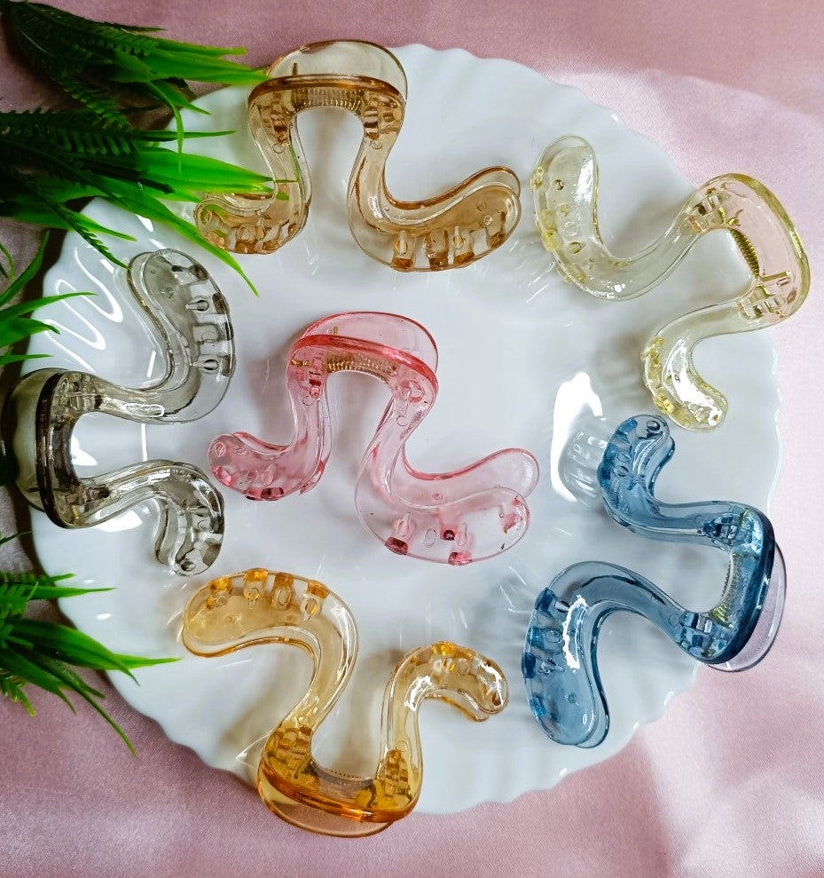Trendy Transparent Wave Hair Claw Clip SS-81