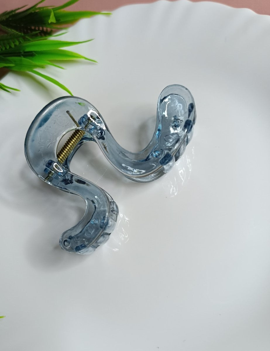 Trendy Transparent Wave Hair Claw Clip SS-81