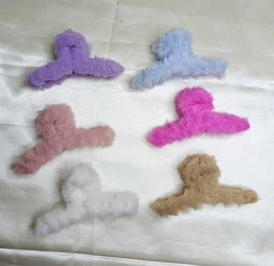 Fluffy Faux Fur Hair Claw Clip SS-82