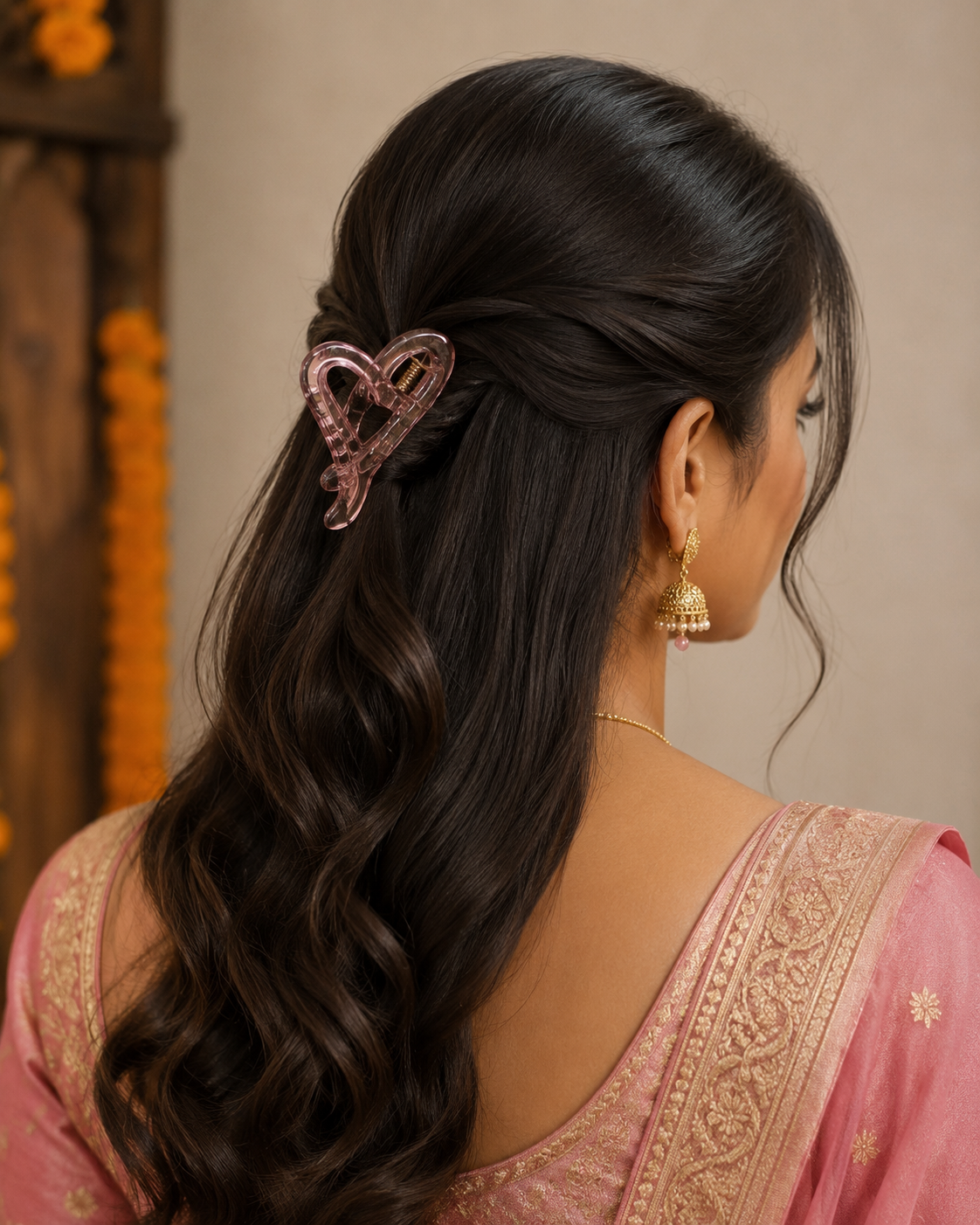 Elegant Heart-Shaped Hair Claw Clip SS-78