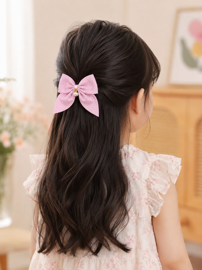 Bow with hanging pedant Alligator clip SS-60