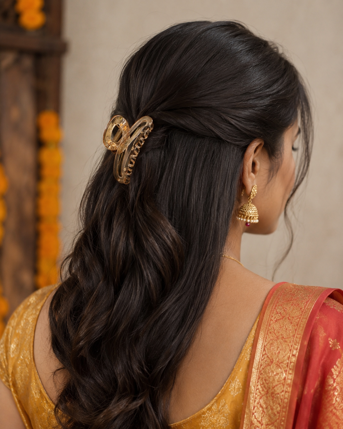 Elegant Transparent Long Hair Claw Clip SS-77
