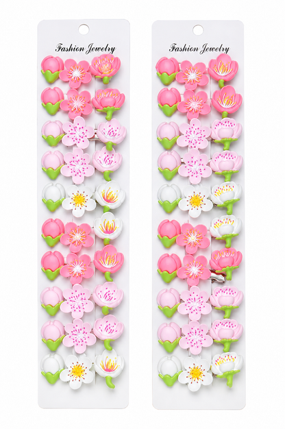 Cute Korean Style Floral Hair Snap Clips pack of 2 – SS-83