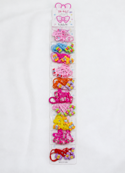 Kids tic tac pin with Rubber bands pack (2-tic tac pins, 2-rubber bands) SS-42
