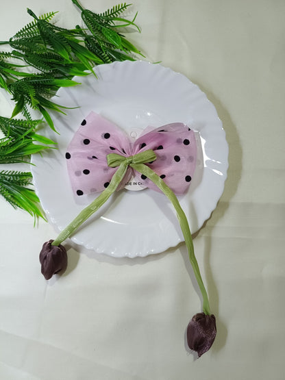 Trendy Tulip Bow Alligator clips SS-33