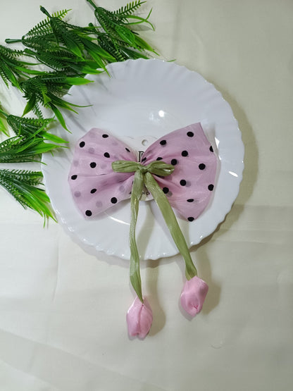 Trendy Tulip Bow Alligator clips SS-33