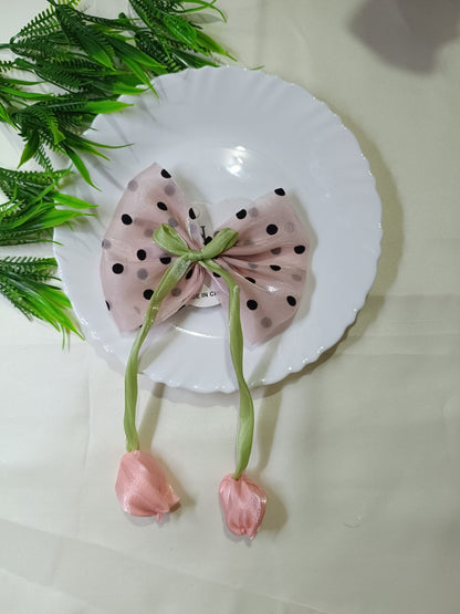 Trendy Tulip Bow Alligator clips SS-33