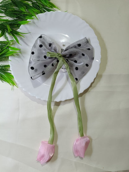 Trendy Tulip Bow Alligator clips SS-33