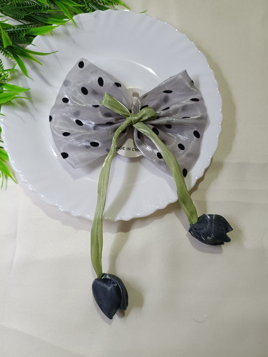 Trendy Tulip Bow Alligator clips SS-33